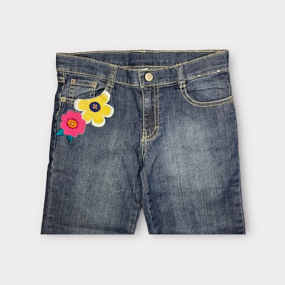 Gymboree 2013 Applique Floral Blue Jeans